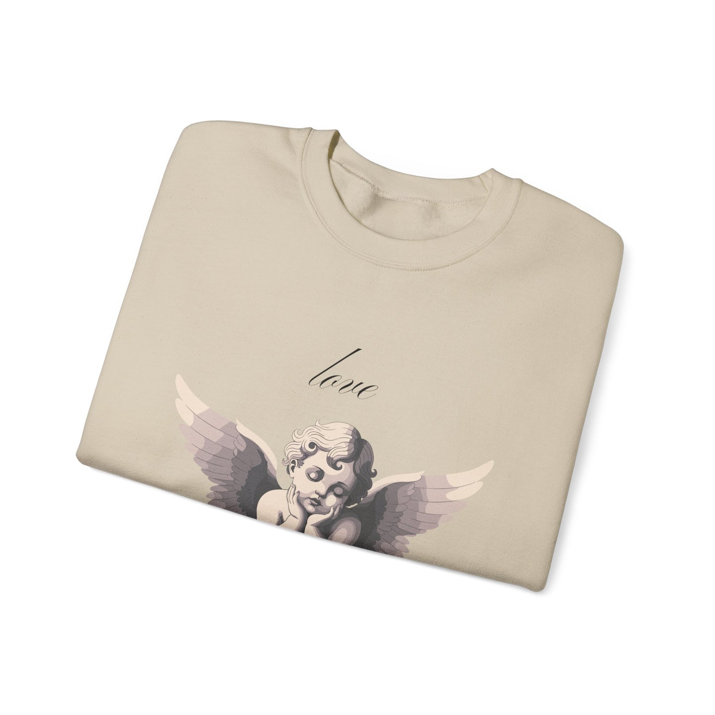 Love Yourself Cherub Sweatshirt | Graphic Valentine's Day Sweater, Romantic Cherub Design, Gifts for Her, Gifts for Him