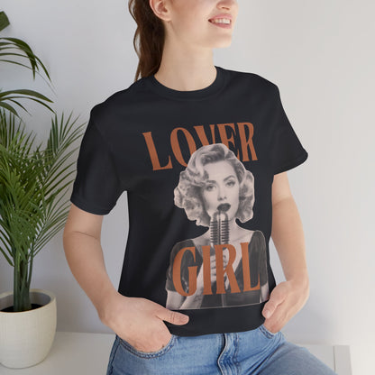 Lovergirl Graphic Streetwear T-Shirt - Vintage Black