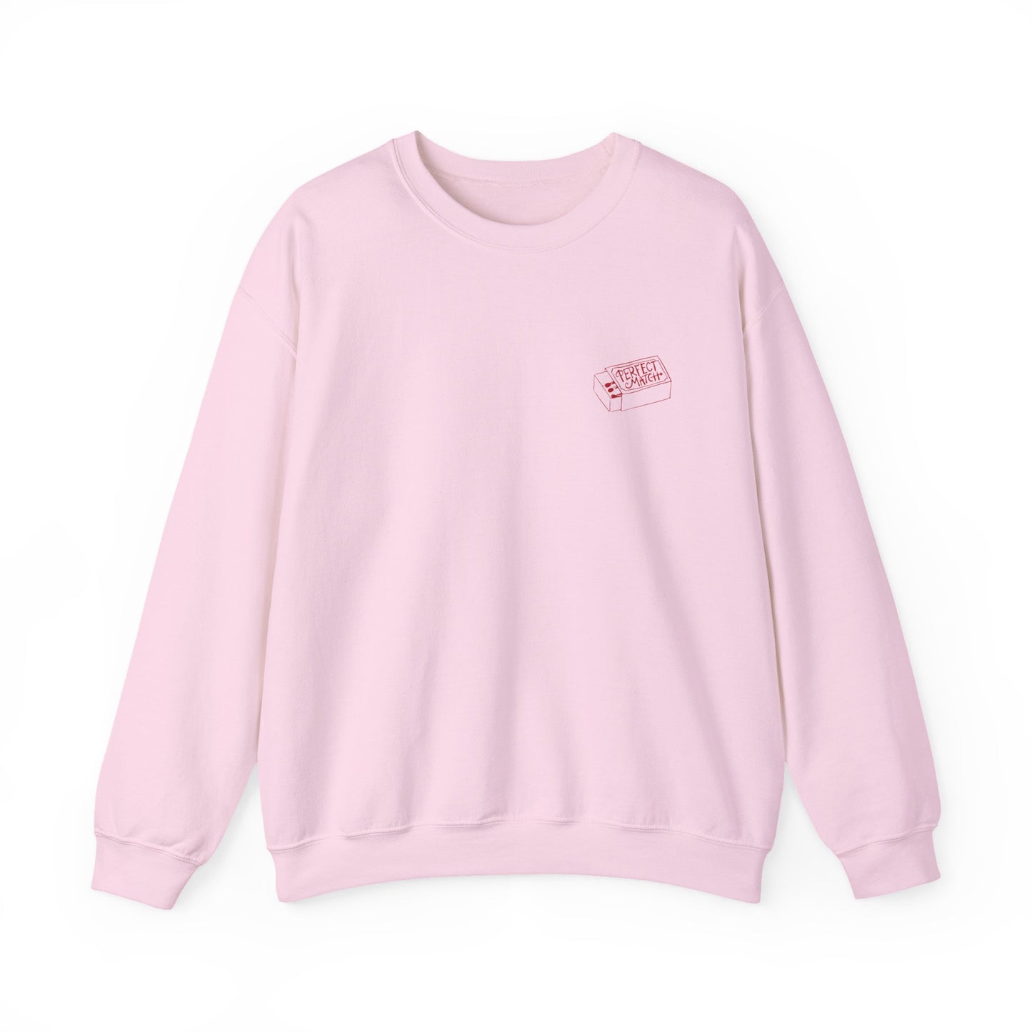 Perfect Match Valentine's Day Sweatshirt - Red Illustration | Graphic Crewneck, Valentines Day Gift, Gifts for Her, Gifts for Him