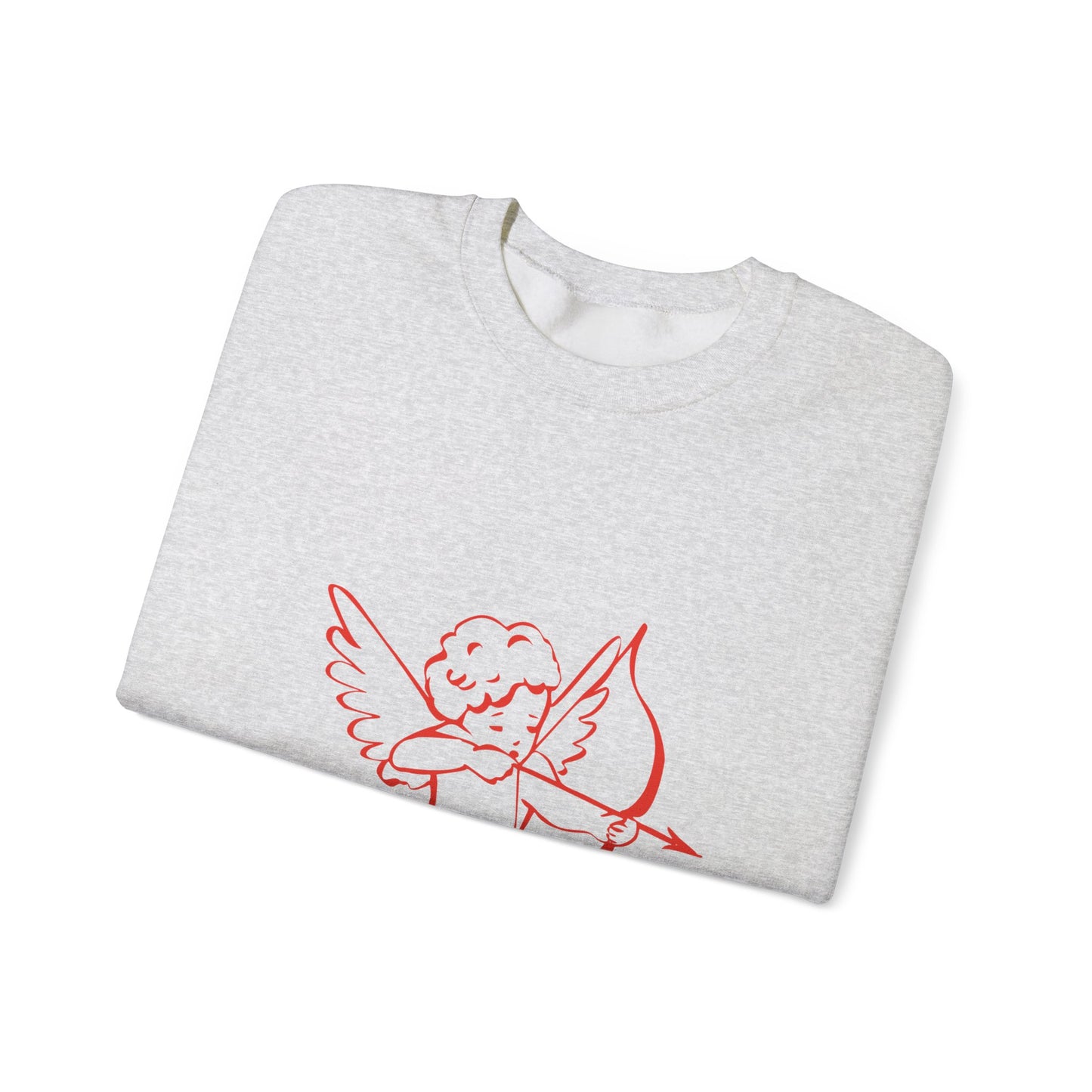 Cupid with Arrow Sweatshirt | Valentine Cupid Graphic Crewneck, Valentines Day Gift