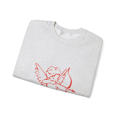 Cupid with Arrow Sweatshirt | Valentine Cupid Graphic Crewneck, Valentines Day Gift