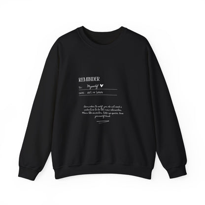 Reminder to Self Valentine's Day Sweatshirt, Gifts for Her, Vday gift ideas, Valentine's Sweater, Trendy Aesthetic, Self Love