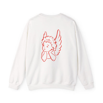 Cupid Illustration Sweatshirt | Valentine Heart Pullover, Valentine's Day Gift for Her, Gift for Mom, Stupid Cupid Sweatshirt