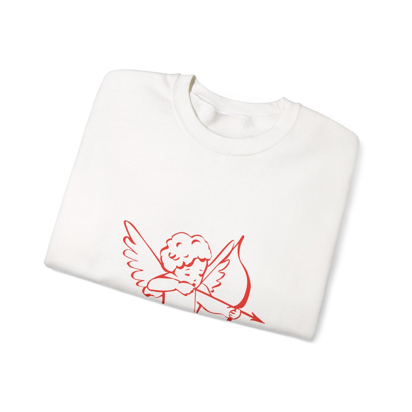 Cupid with Arrow Sweatshirt | Valentine Cupid Graphic Crewneck, Valentines Day Gift