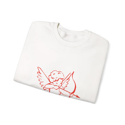 Cupid with Arrow Sweatshirt | Valentine Cupid Graphic Crewneck, Valentines Day Gift