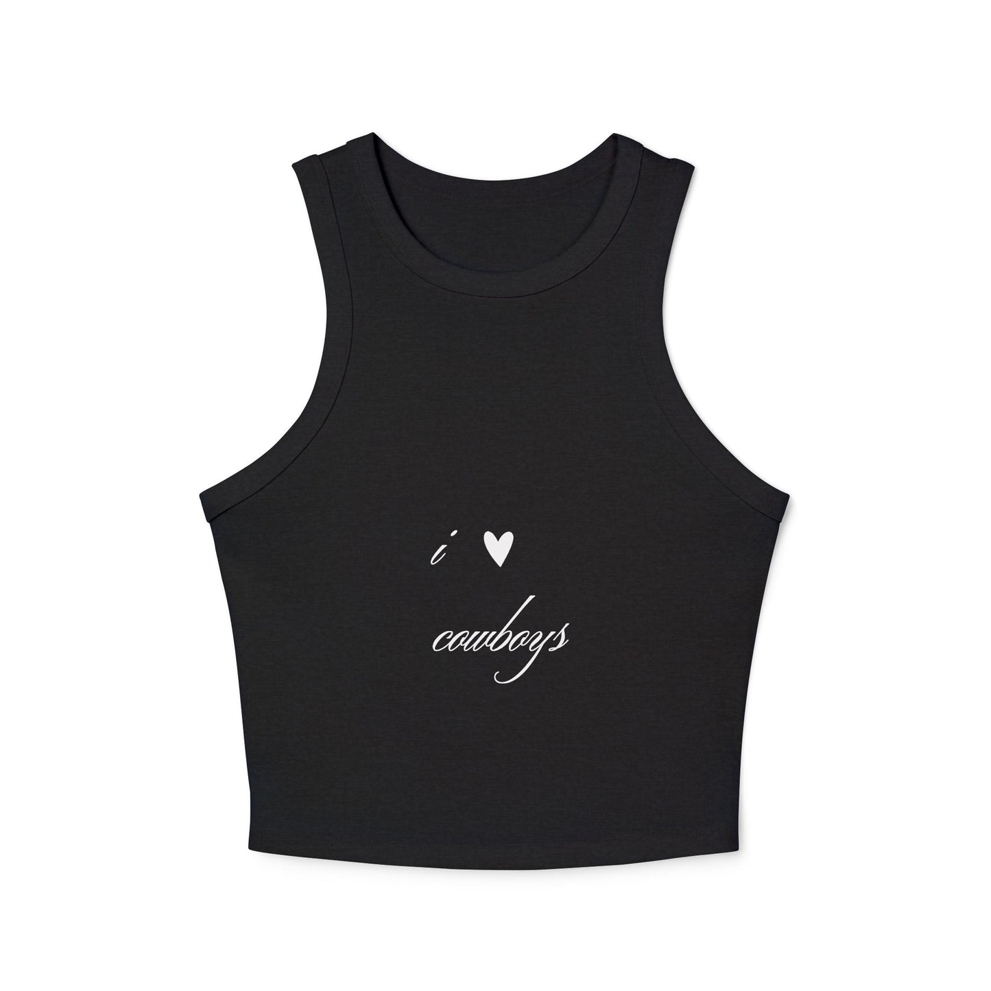 I Love Cowboys Valentine Racer Tank Top | Valentine's Day Cowgirl Design, Gifts for Her