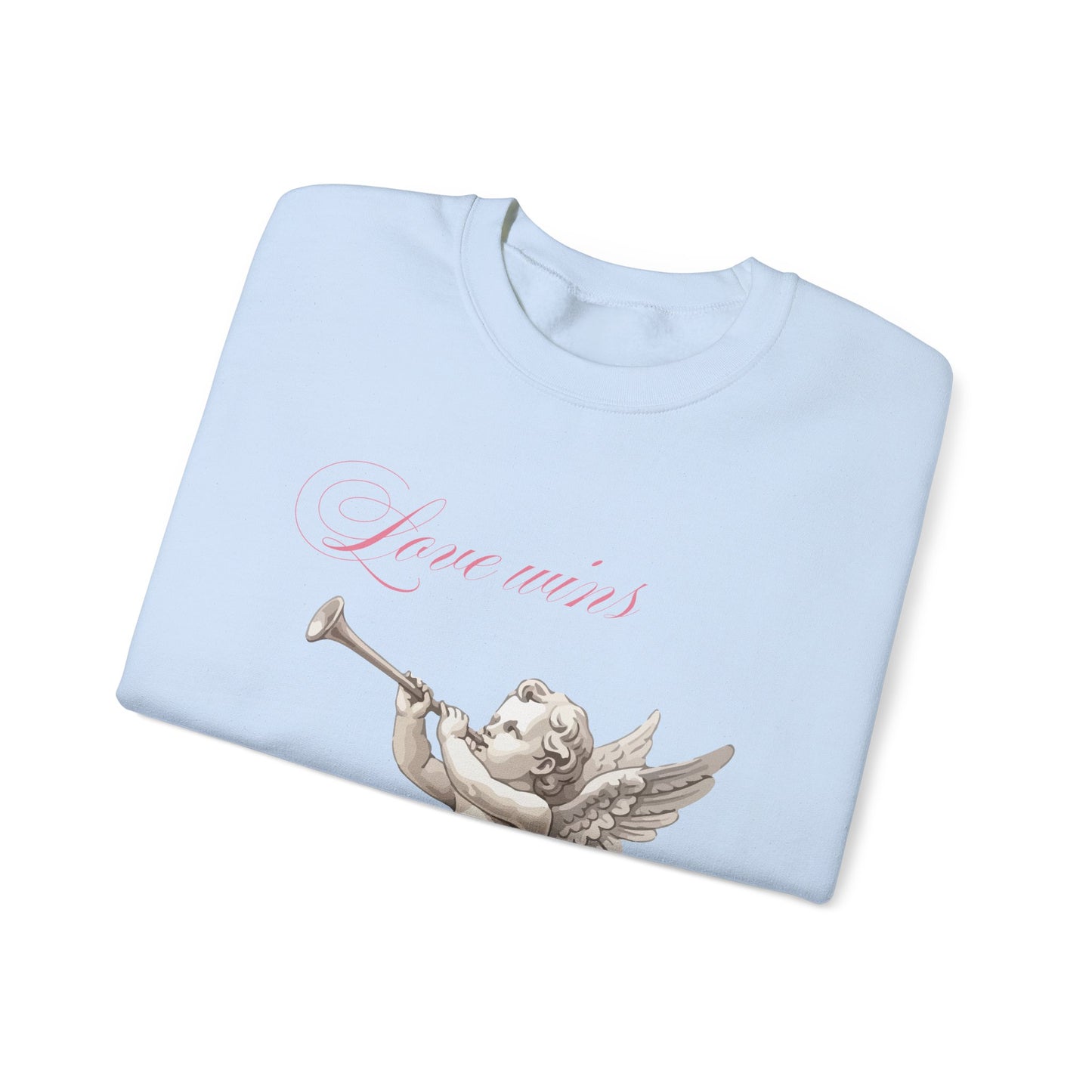 Love Wins Cherub Valentine's Day Sweatshirt, Gifts for Her, Vday gift ideas, Valentine's Sweater, Trendy Aesthetic, Valentine Gift, Cupid