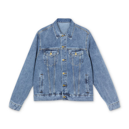 Colorful Butterfly Patch Unisex Denim Jacket | Embroidered Back Art, Nature Motif