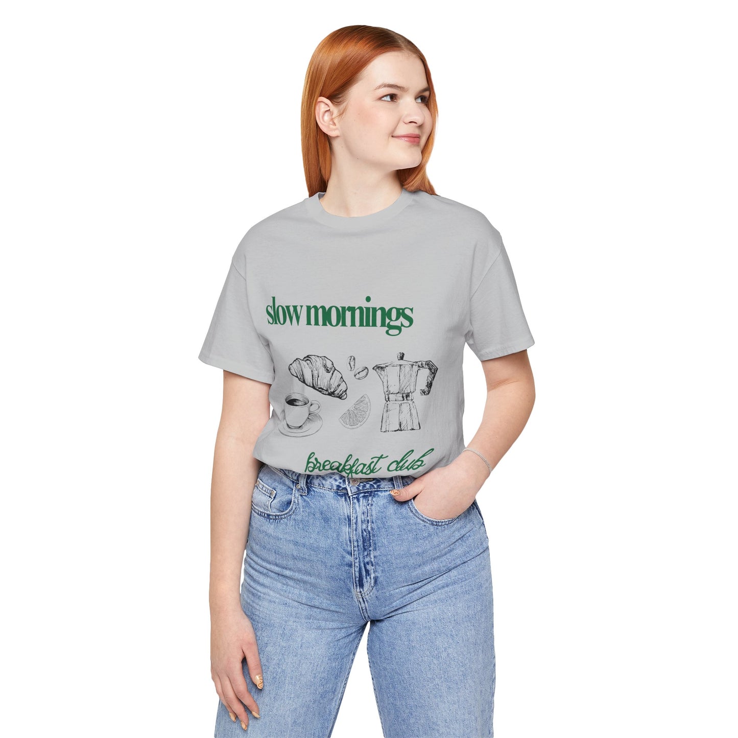 Slow Mornings Coffee Club Graphic Streetwear T-Shirt