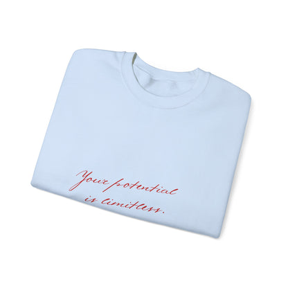 Your Potential is Limitless Valentine's Day Sweatshirt, Gifts for Her, Vday gift ideas, Valentine's Sweater, Trendy Aesthetic, Valentine