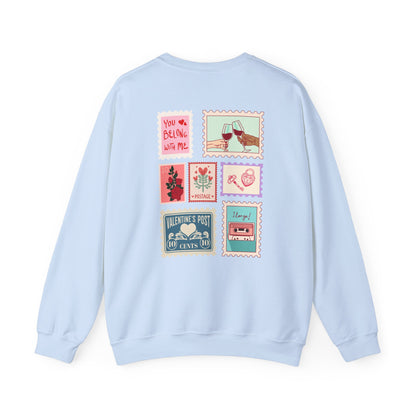 Valentine's Day Letter Stamps Sweatshirt | Graphic Crewneck, Valentines Day Gift, Gifts for Her, Gifts for Him, Valentine's Day Present
