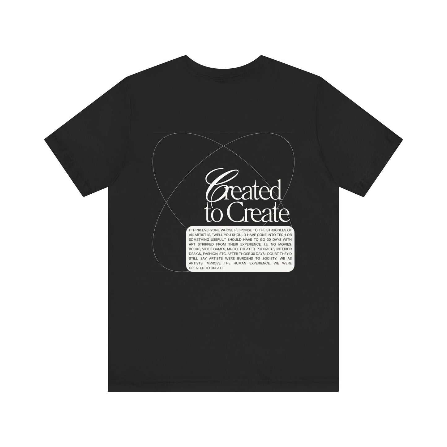 Created to Create Streetwear T-Shirt - Black