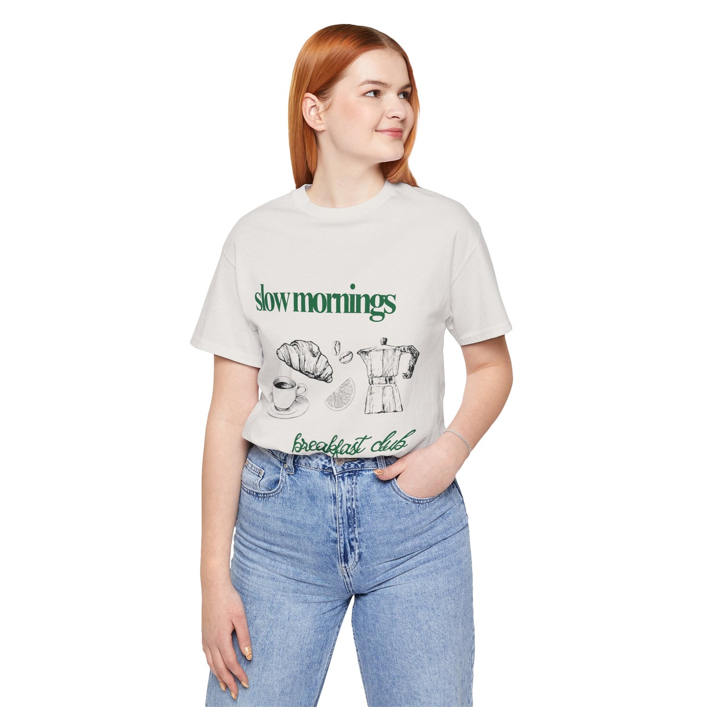 Slow Mornings Coffee Club Graphic Streetwear T-Shirt