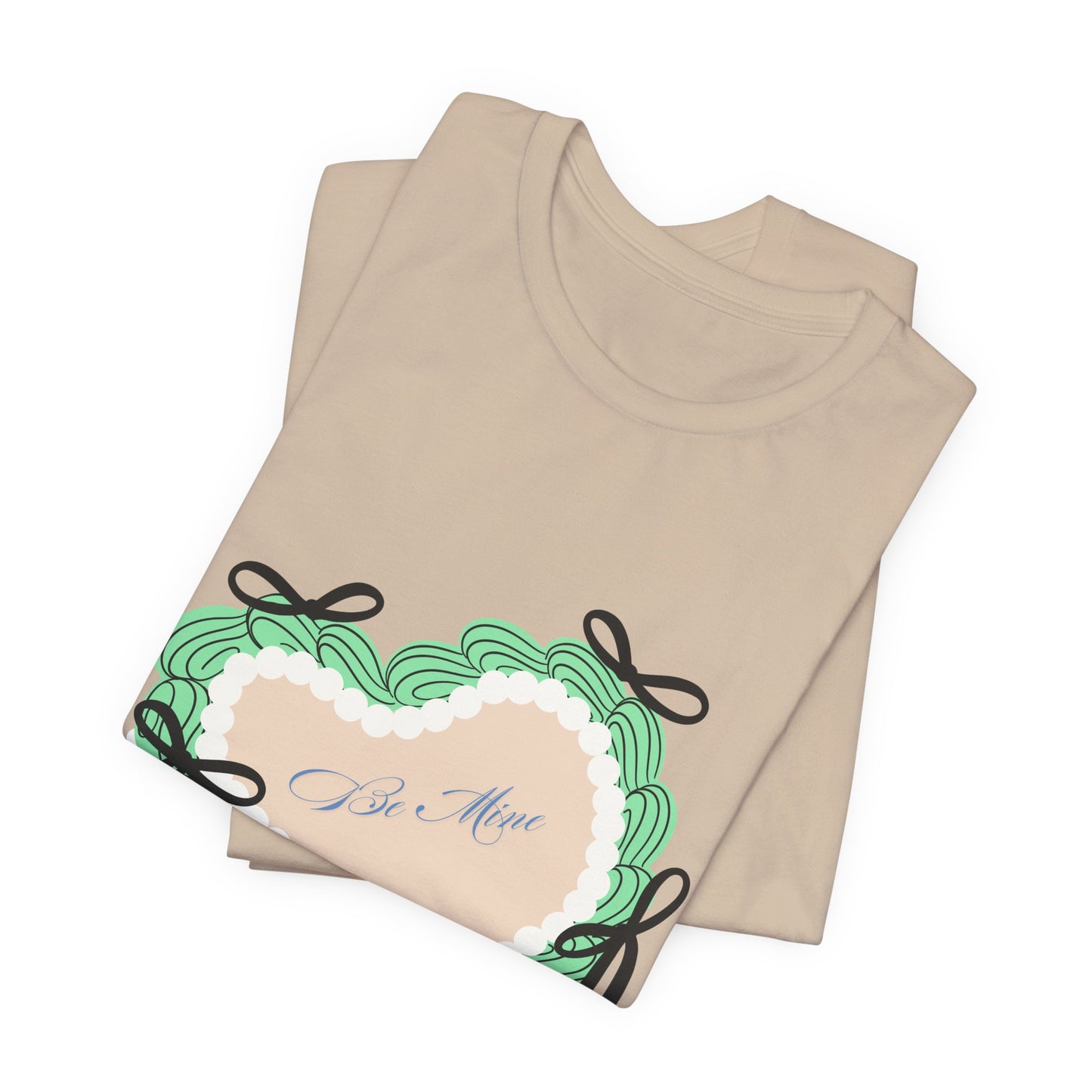 Be Mine Valentine's Graphic Streetwear T-Shirt - Tan