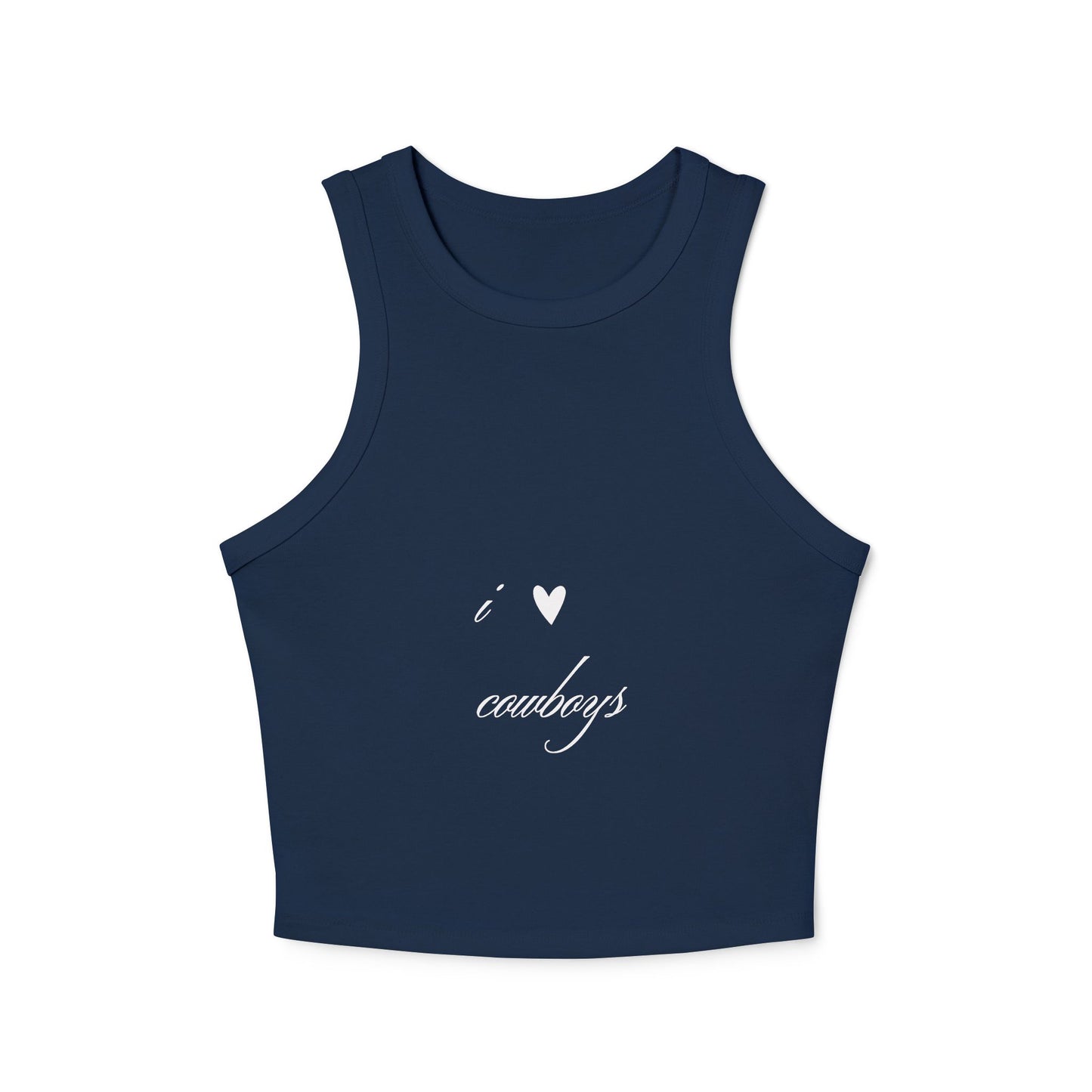 I Love Cowboys Valentine Racer Tank Top | Valentine's Day Cowgirl Design, Gifts for Her