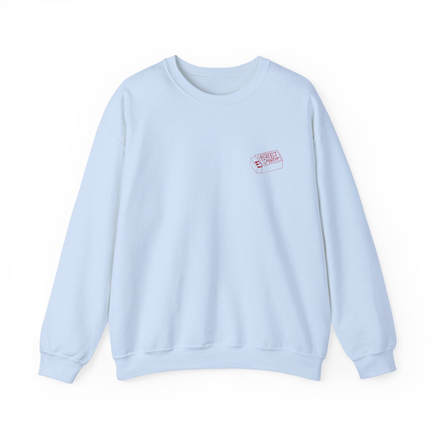 Perfect Match Valentine's Day Sweatshirt - Red Illustration | Graphic Crewneck, Valentines Day Gift, Gifts for Her, Gifts for Him
