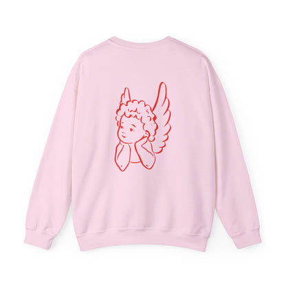 Cupid Illustration Sweatshirt | Valentine Heart Pullover, Valentine's Day Gift for Her, Gift for Mom, Stupid Cupid Sweatshirt