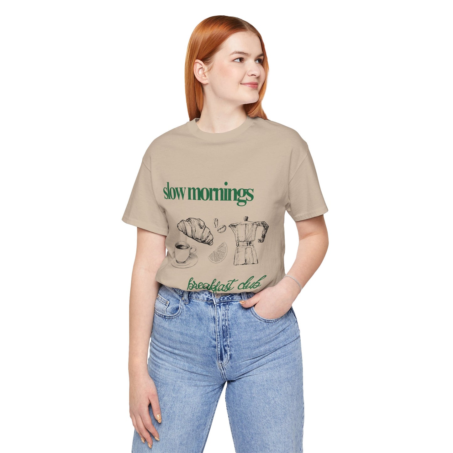 Slow Mornings Coffee Club Graphic Streetwear T-Shirt