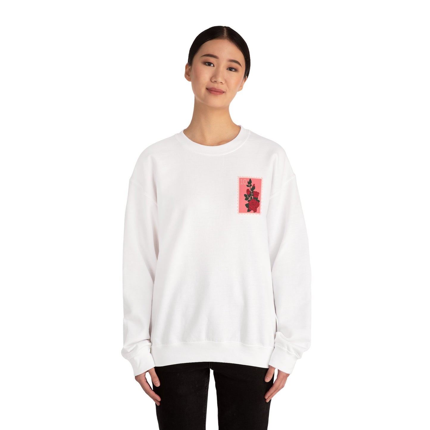 Valentine's Day Letter Stamps Sweatshirt | Graphic Crewneck, Valentines Day Gift, Gifts for Her, Gifts for Him, Valentine's Day Present
