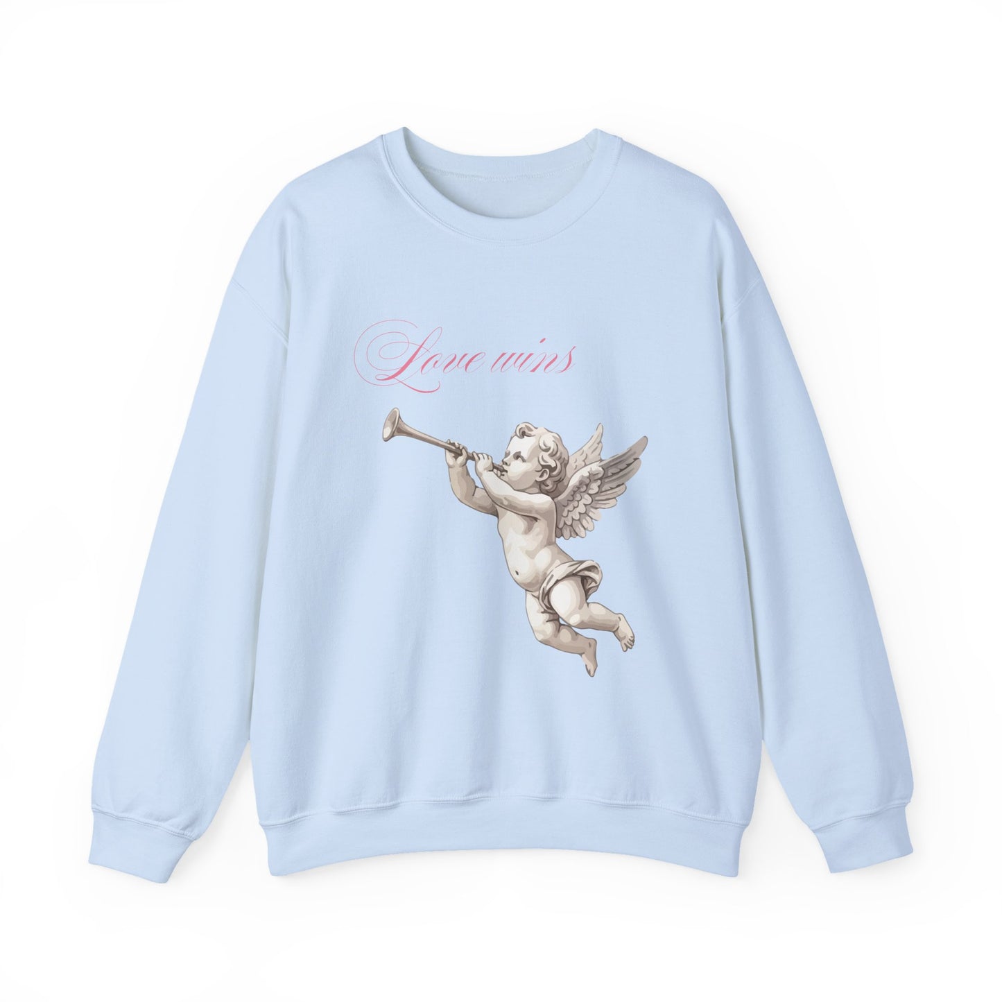 Love Wins Cherub Valentine's Day Sweatshirt, Gifts for Her, Vday gift ideas, Valentine's Sweater, Trendy Aesthetic, Valentine Gift, Cupid