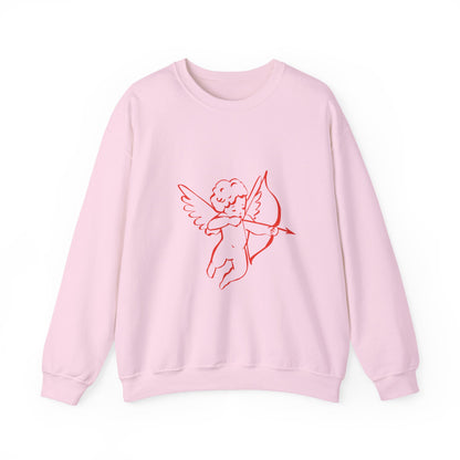 Cupid with Arrow Sweatshirt | Valentine Cupid Graphic Crewneck, Valentines Day Gift