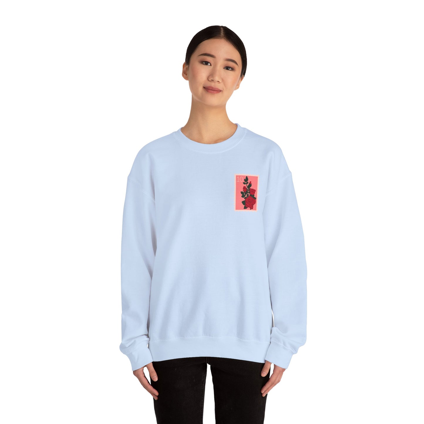Valentine's Day Letter Stamps Sweatshirt | Graphic Crewneck, Valentines Day Gift, Gifts for Her, Gifts for Him, Valentine's Day Present