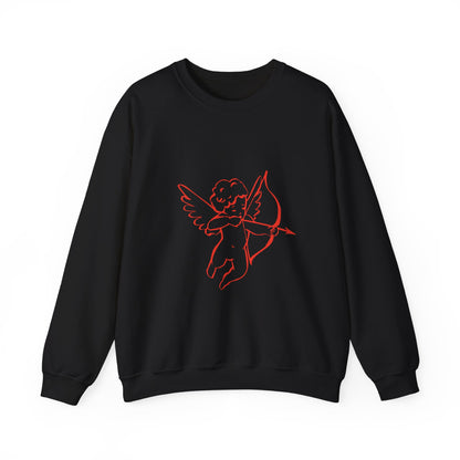 Cupid with Arrow Sweatshirt | Valentine Cupid Graphic Crewneck, Valentines Day Gift