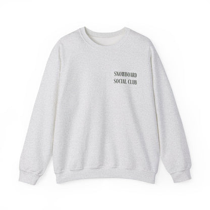 Snowboard Social Club Graphic Snowboard Sweatshirt, Powder to the People Ski Sweatshirt, Unisex Snowboarder Shirt, Snowboarding Gift