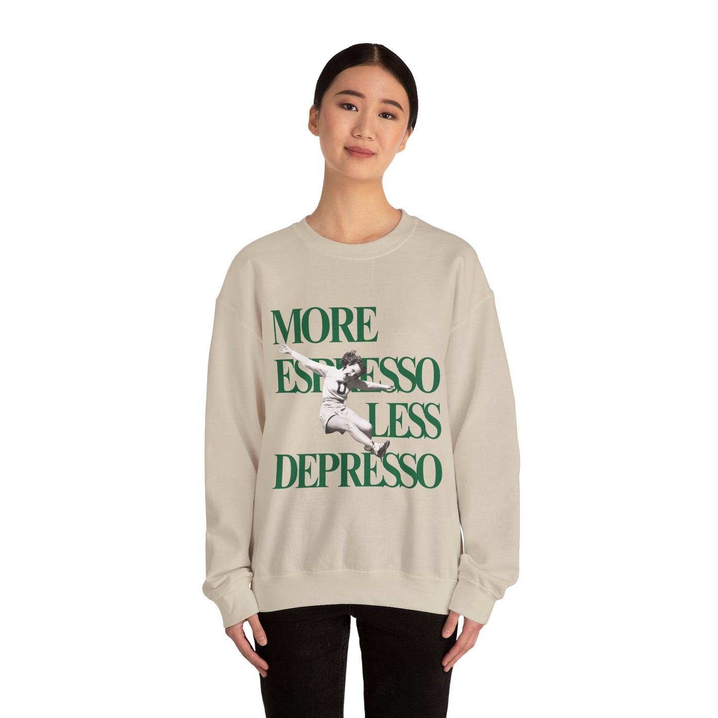 More Espresso Less Depresso Coffee Graphic Sweatshirt