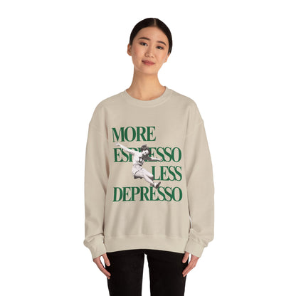 More Espresso Less Depresso Coffee Graphic Sweatshirt