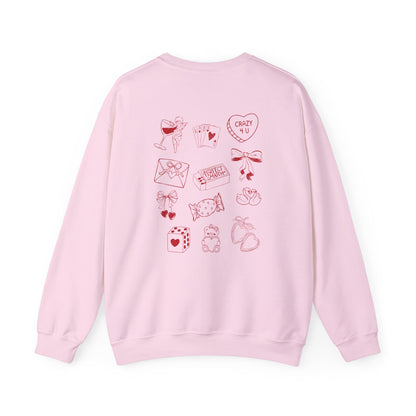 Perfect Match Valentine's Day Sweatshirt - Red Illustration | Graphic Crewneck, Valentines Day Gift, Gifts for Her, Gifts for Him