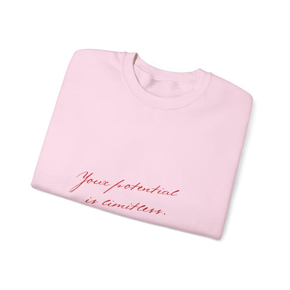 Your Potential is Limitless Valentine's Day Sweatshirt, Gifts for Her, Vday gift ideas, Valentine's Sweater, Trendy Aesthetic, Valentine