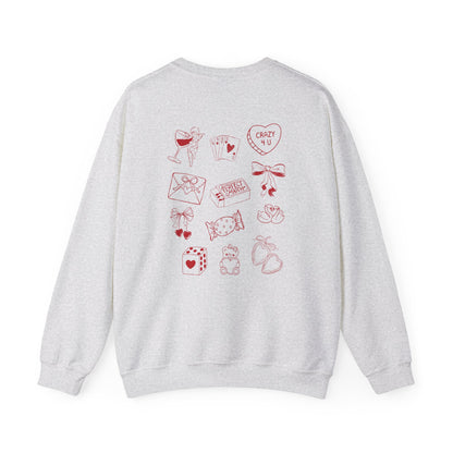 Perfect Match Valentine's Day Sweatshirt - Red Illustration | Graphic Crewneck, Valentines Day Gift, Gifts for Her, Gifts for Him