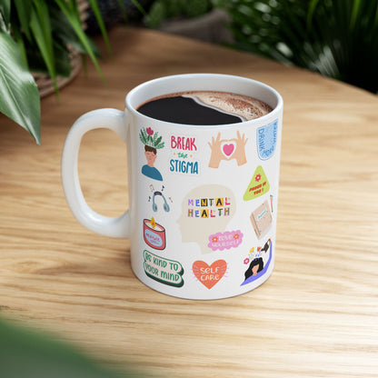Mental Health Matters Cute Ceramic Coffee Cup Mug