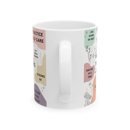 Mental Health & Daily Affirmations Ceramic Coffee Cup Mug
