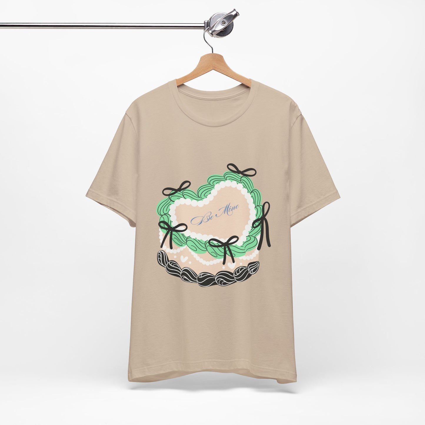 Be Mine Valentine's Graphic Streetwear T-Shirt - Tan