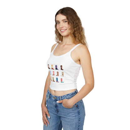 Cowboy Boots Spaghetti Strap Tank Top