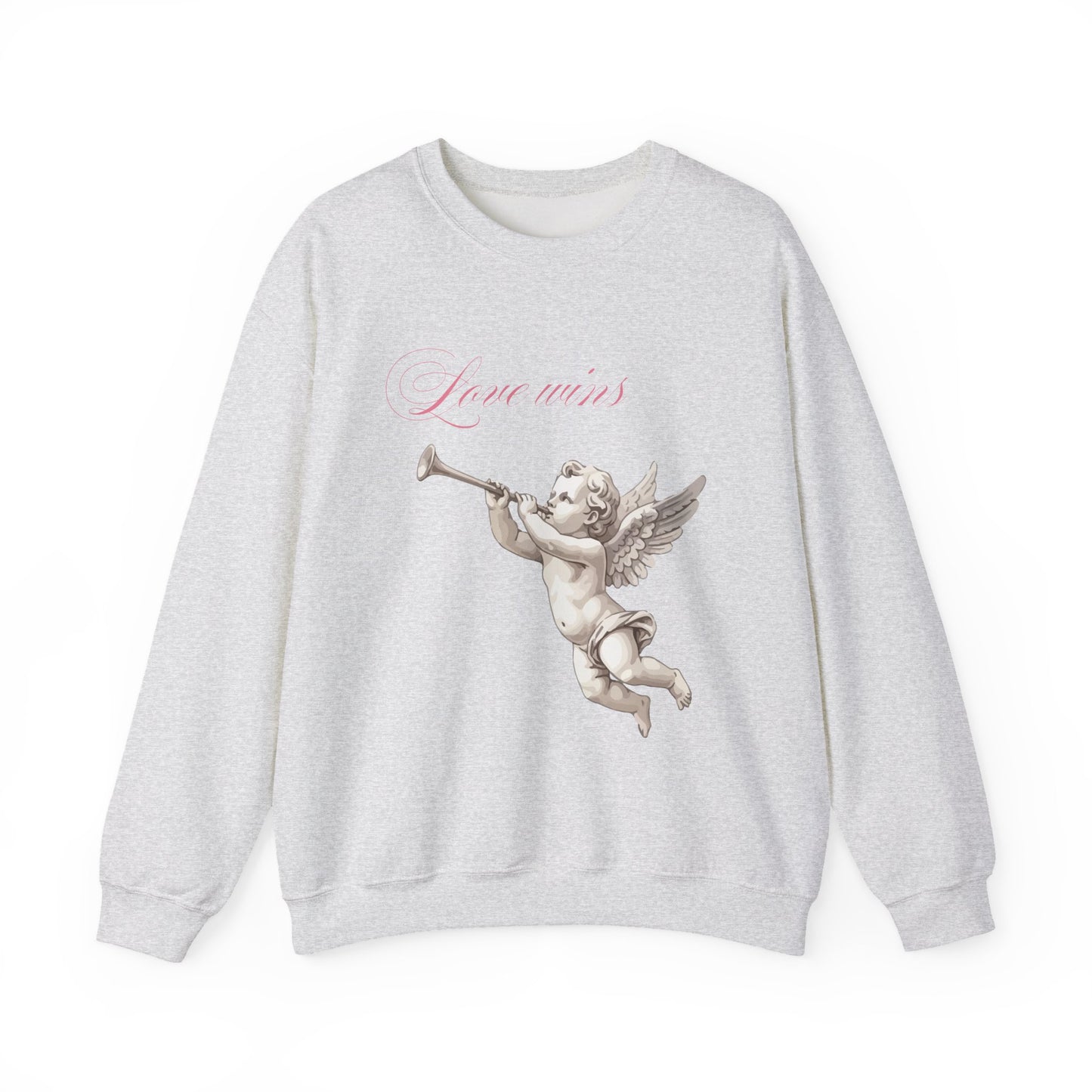 Love Wins Cherub Valentine's Day Sweatshirt, Gifts for Her, Vday gift ideas, Valentine's Sweater, Trendy Aesthetic, Valentine Gift, Cupid