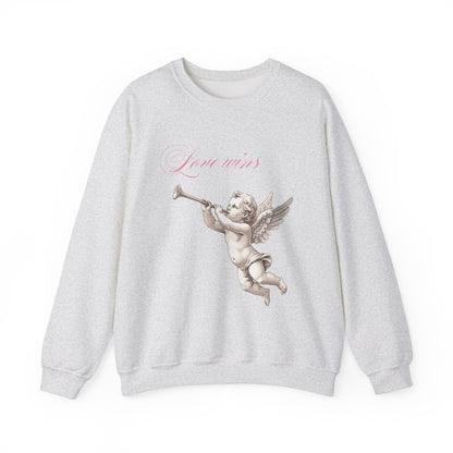 Love Wins Cherub Valentine's Day Sweatshirt, Gifts for Her, Vday gift ideas, Valentine's Sweater, Trendy Aesthetic, Valentine Gift, Cupid