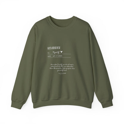 Reminder to Self Valentine's Day Sweatshirt, Gifts for Her, Vday gift ideas, Valentine's Sweater, Trendy Aesthetic, Self Love