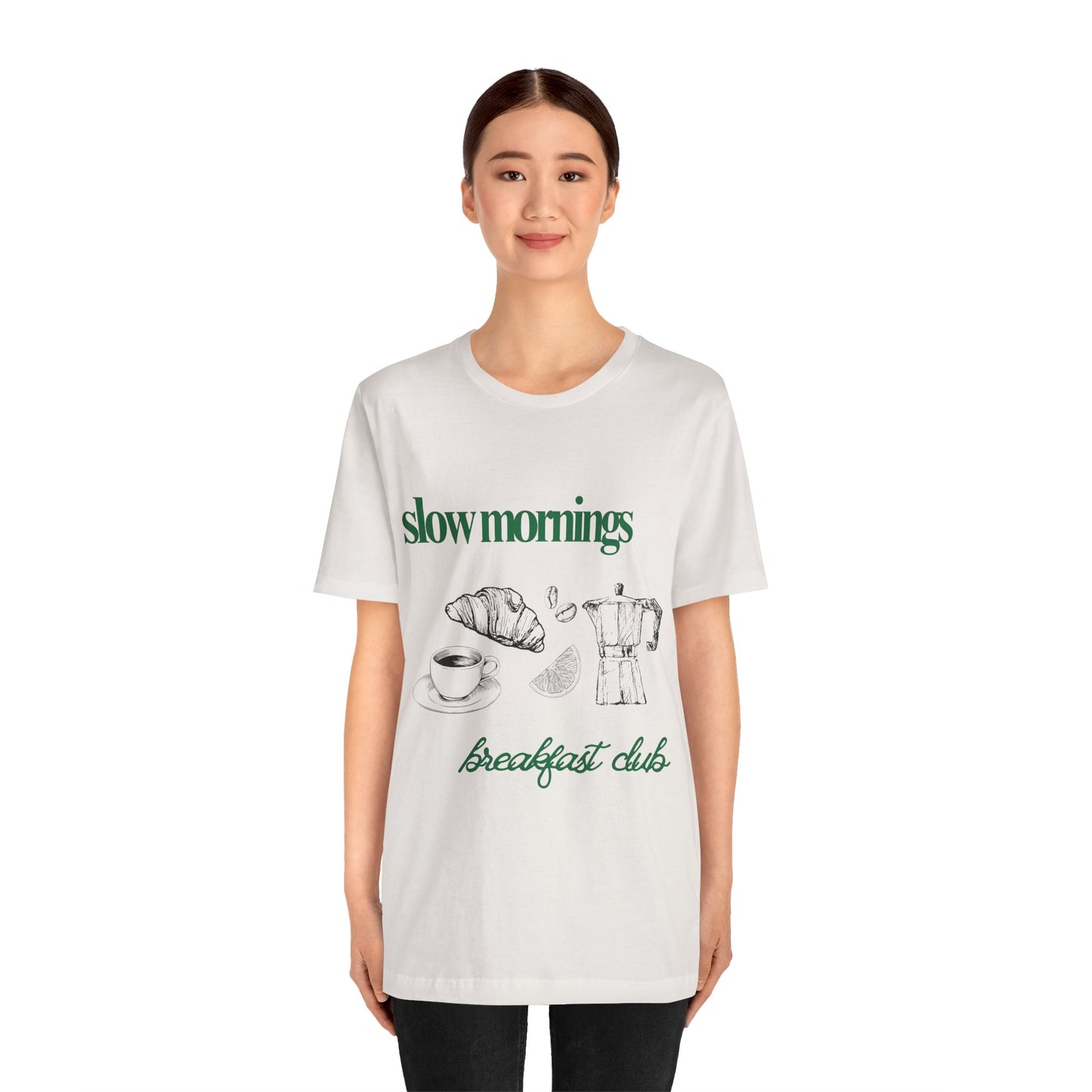Slow Mornings Coffee Club Graphic Streetwear T-Shirt