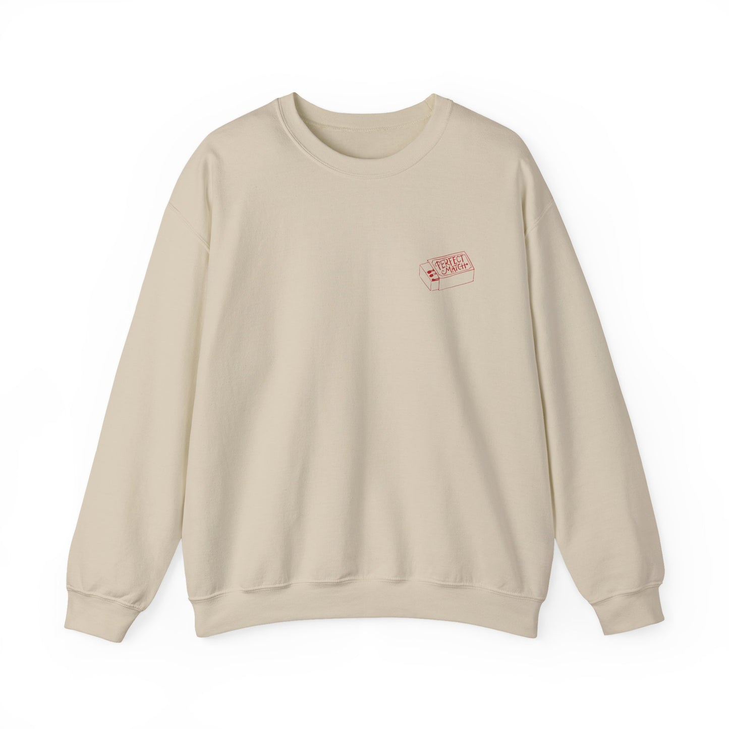 Perfect Match Valentine's Day Sweatshirt - Red Illustration | Graphic Crewneck, Valentines Day Gift, Gifts for Her, Gifts for Him