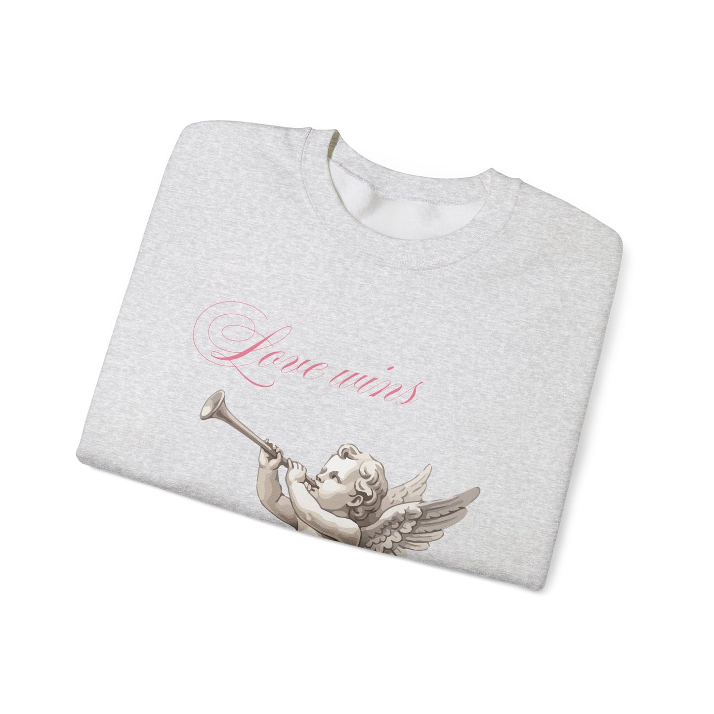 Love Wins Cherub Valentine's Day Sweatshirt, Gifts for Her, Vday gift ideas, Valentine's Sweater, Trendy Aesthetic, Valentine Gift, Cupid