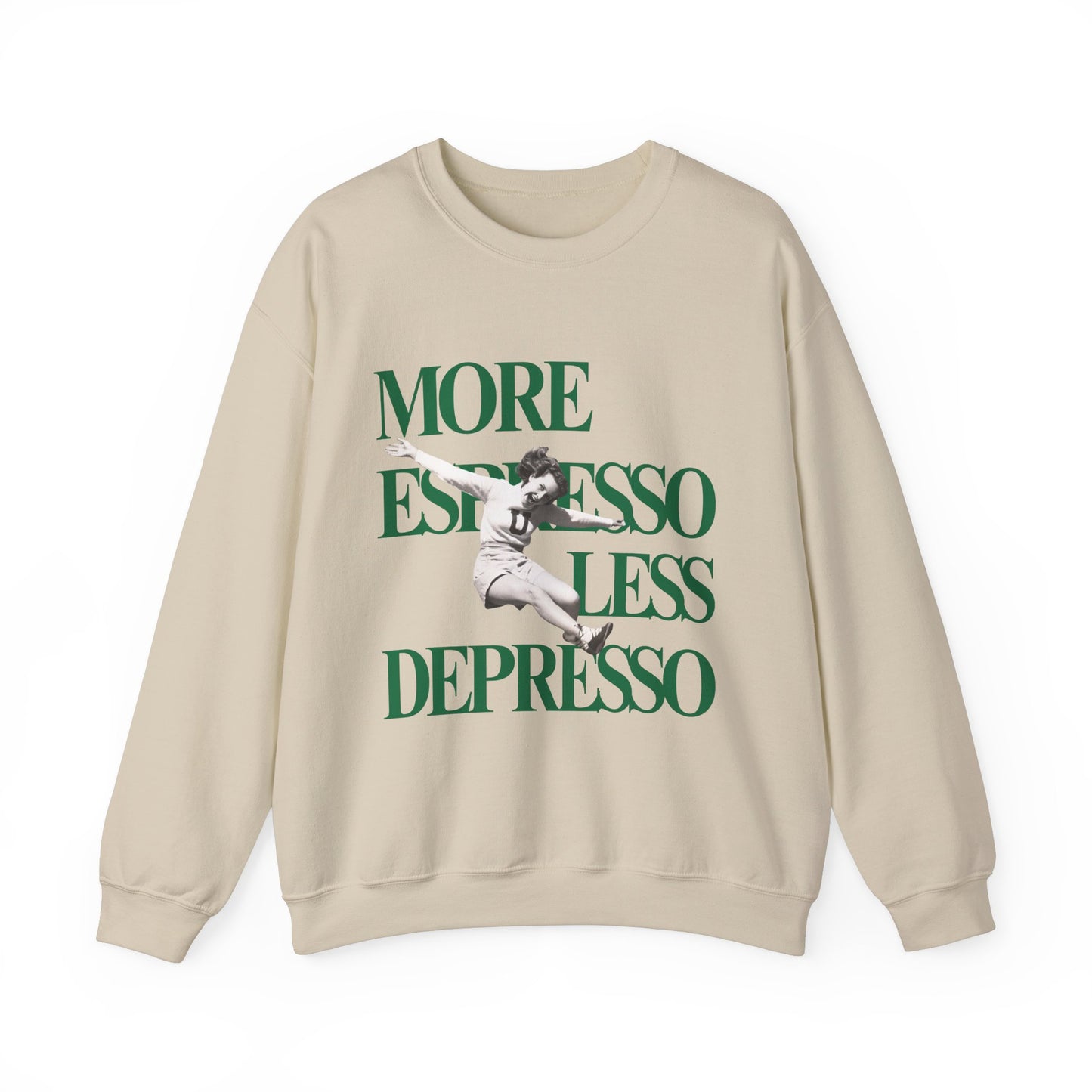 More Espresso Less Depresso Coffee Graphic Sweatshirt