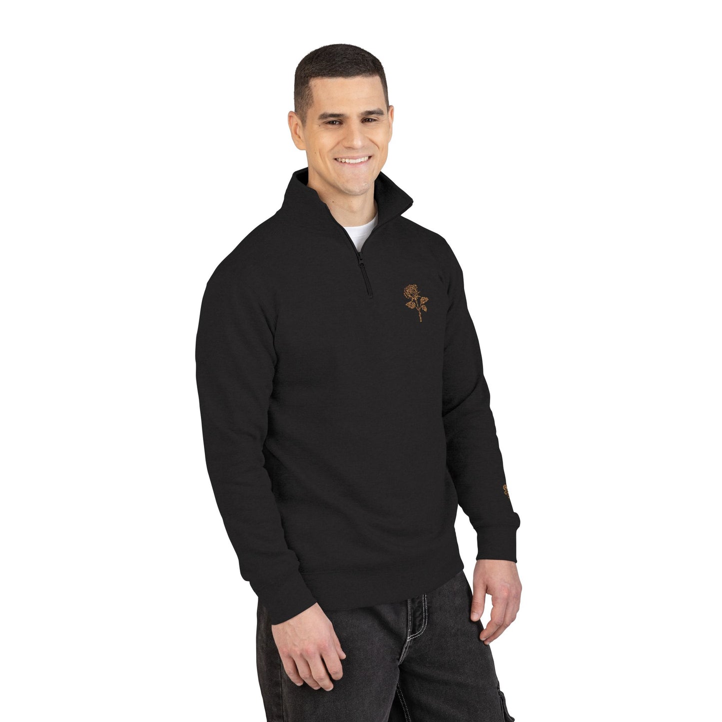 Hexcode Rose Embroidered Unisex Fleece Pullover