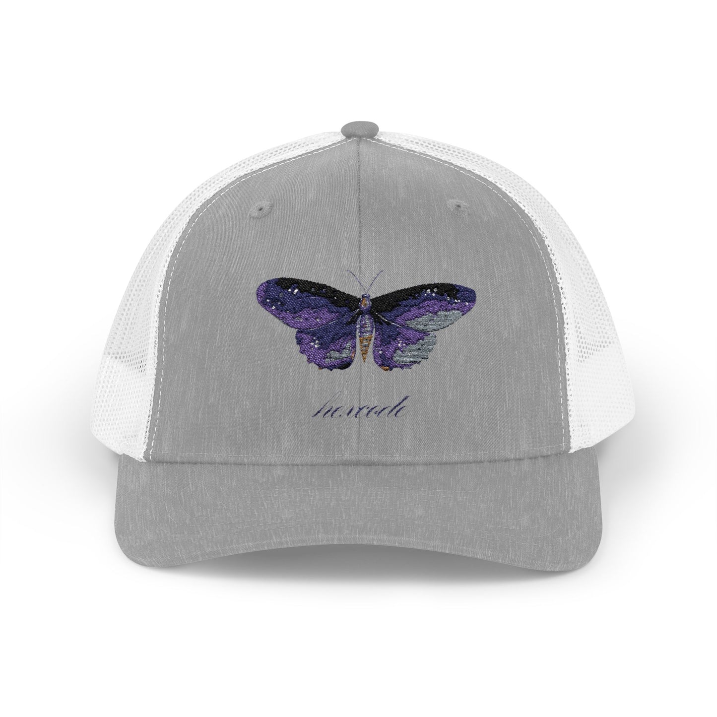 Butterfly Embroidered Snapback Trucker Cap