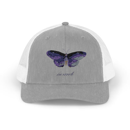 Butterfly Embroidered Snapback Trucker Cap
