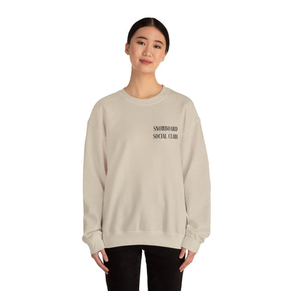 Snowboard Social Club Graphic Snowboard Sweatshirt, Powder to the People Ski Sweatshirt, Unisex Snowboarder Shirt, Snowboarding Gift