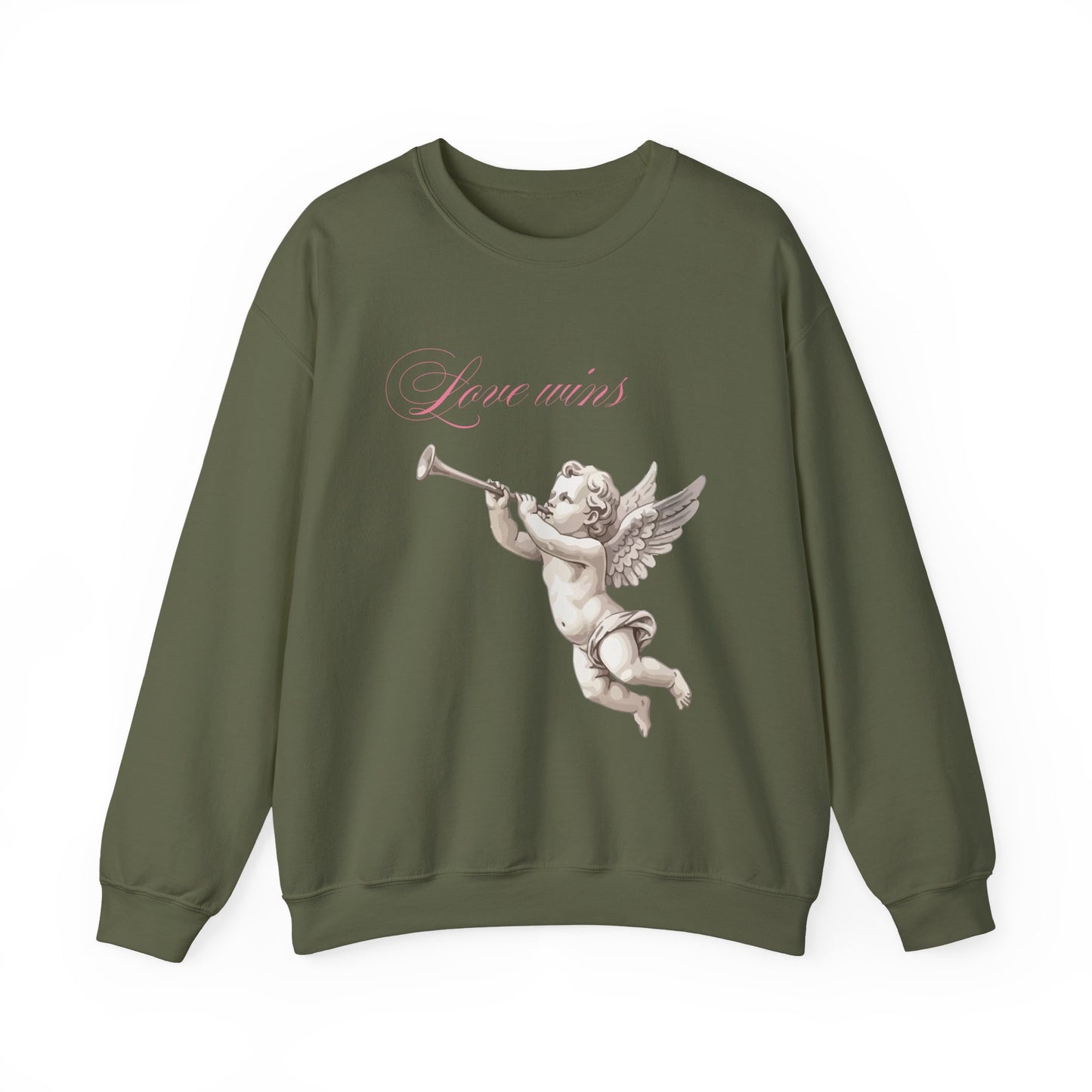 Love Wins Cherub Valentine's Day Sweatshirt, Gifts for Her, Vday gift ideas, Valentine's Sweater, Trendy Aesthetic, Valentine Gift, Cupid