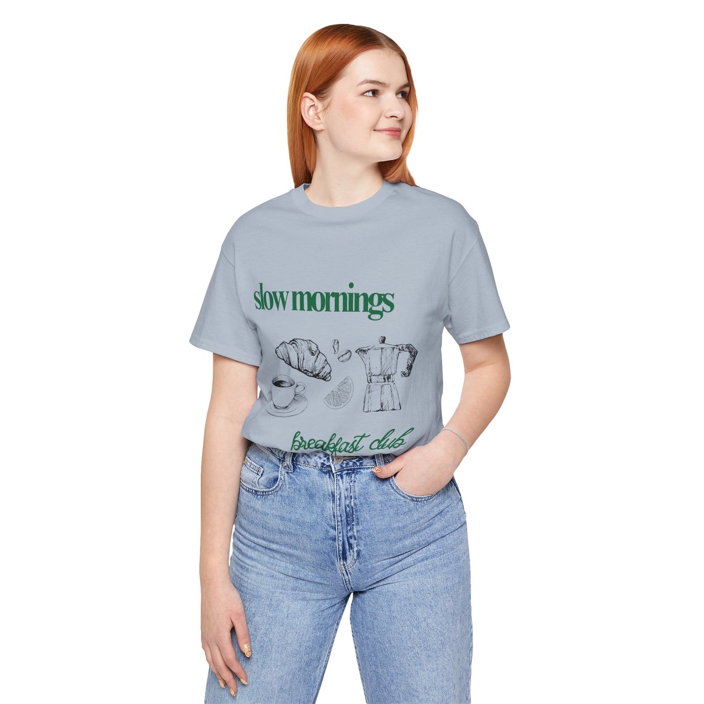 Slow Mornings Coffee Club Graphic Streetwear T-Shirt